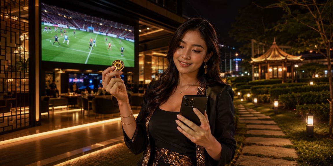 Pengguna membuat pertaruhan bola sepak mudah alih dari Johor Bahru secara selesa